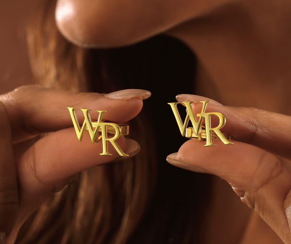 14k Gold Initial Cufflinks , Custom Groomsmen Gifts , Groom Cufflinks , Groomsmen Proposal , Wedding Gift  Cufflinks for Groom,Best Man Gift