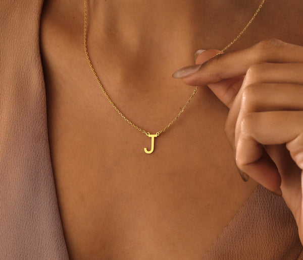 14K Gold Initial Necklace , Custom Letter Necklace , Handmade Jewelry , Personalized Jewelry , Birthday Gifts for Her , Necklaces for Women
