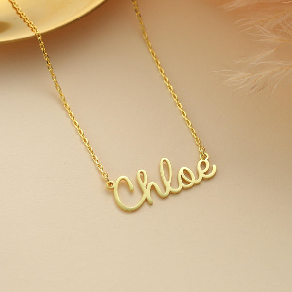 14K Gold Dainty Name Necklace , Birthday Gift for Women , Necklace for Women , Wedding Gift for Bridesmaids , Bridesmaid Gifts ,Gift for Her