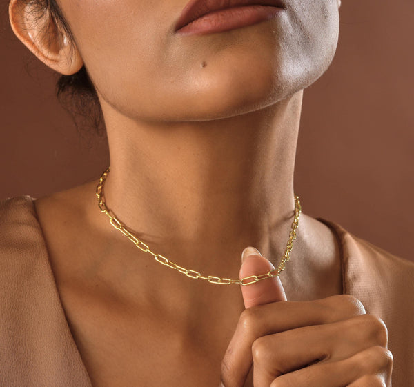 14K Gold Dainty Link Chain , Link Chain Necklace , Layering Link Necklace , Waterproof Chain , Christmas Gifts , Gifts for Her , Gold Chains