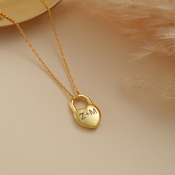 14K Gold Friendship Heart Necklace , Two Initial Necklace , Gold Heart Necklace , Layered Necklace , Gift for Her ,Personalized Jewelry Gift