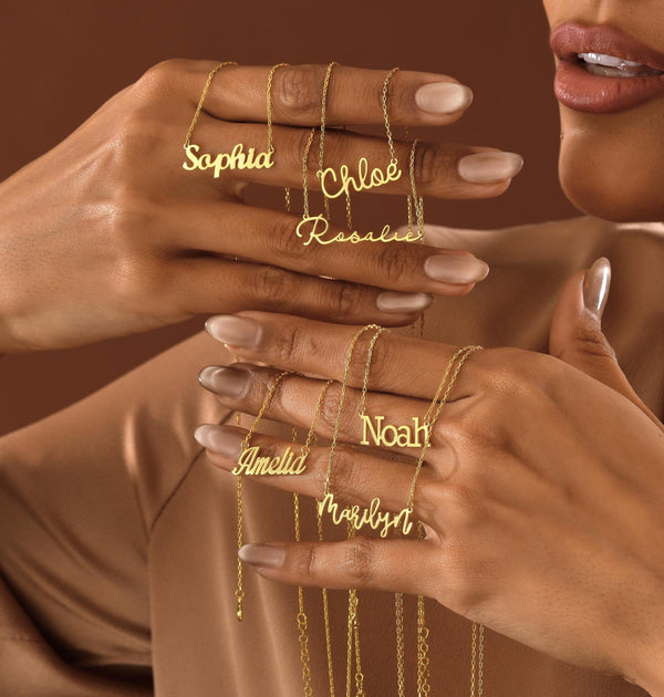 14K Gold Women Name Necklace , Personalized Necklace , Custom Gifts , Gold Name Necklace , Personalized Jewelry Gift , Custom Name Necklaces