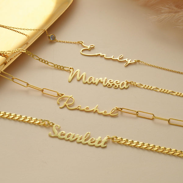 14K Gold Name Chain Bracelets , Dainty Bracelet , Gold Bracelets , Bracelet for Women , Personalized Jewelry , Custom Gifts for Her Jewelry